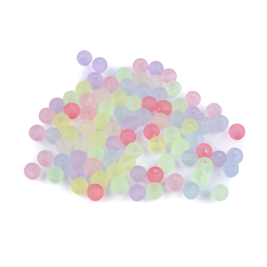 Plastové korálky transparentné matné Ø6 mm - 10 g | Mimib