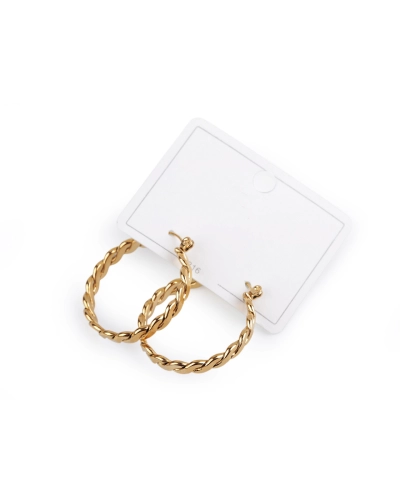 Náušnice z nerezovej ocele splietané kruhy - 1 pár | Mimib