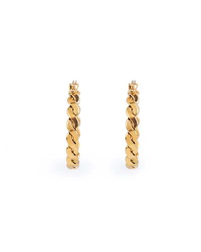 Náušnice z nerezovej ocele splietané kruhy - 1 pár | Mimib