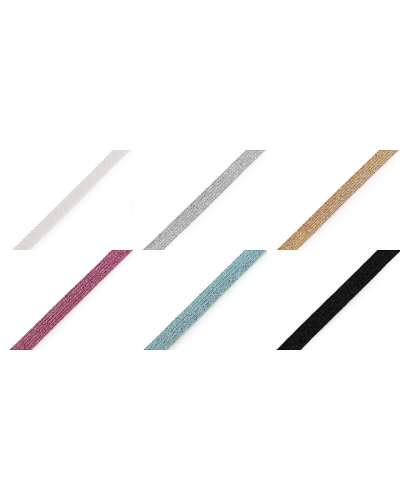 Guma s lurexom šírka 9 mm - 15 m | Mimib