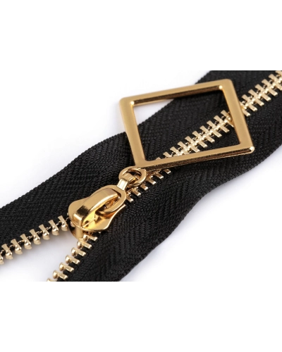 Kovový zips No 5 dĺžka 60 cm s ozdobným jazdcom - 1 ks | Mimib