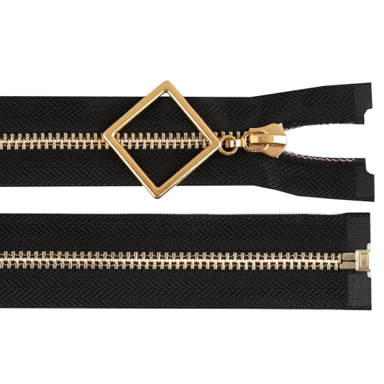 Kovový zips No 5 dĺžka 70 cm s ozdobným jazdcom - 1 ks | Mimib