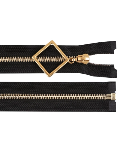 Kovový zips No 5 dĺžka 80 cm s ozdobným jazdcom - 1 ks | Mimib