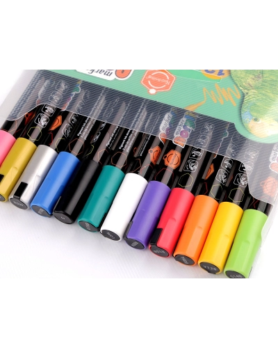 Kreatívna akrylová fixa / popisovač sada 12 ks, 4 mm - 1 sada | Mimib