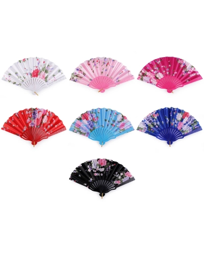 Vejár textilný kvety - 1 ks | Mimib