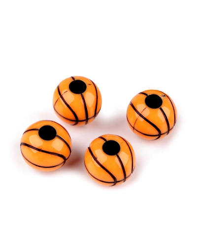 Plastové korálky basketbal Ø11 mm - 20 ks | Mimib