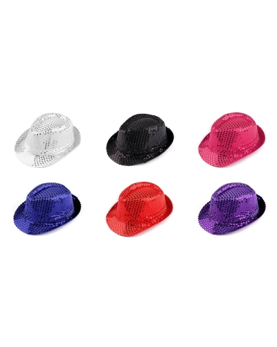 Karnevalový klobúk s flitrami - 1 ks | Mimib