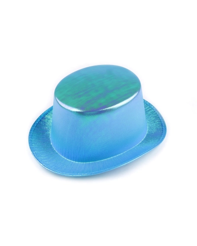 Karnevalový klobúk / cylinder metalický - 1 ks | Mimib