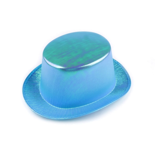 Karnevalový klobúk / cylinder metalický - 1 ks | Mimib