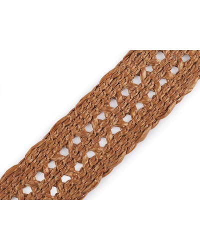 Splietaný popruh šírka 50 mm imitácia slamy - 1 m | Mimib