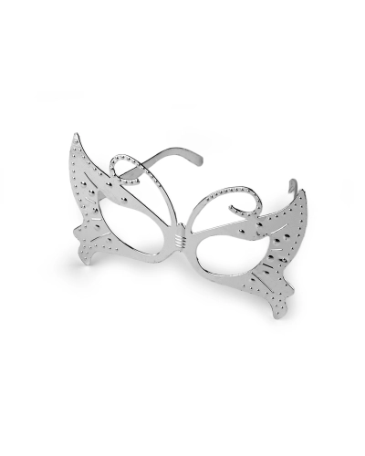 Karnevalové okuliare motýľ, gitara metalické - 1 ks | Mimib