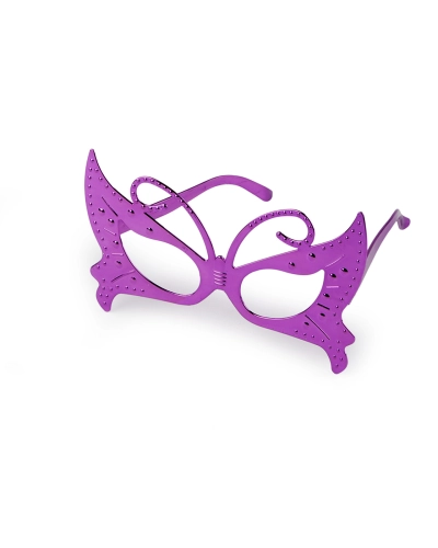 Karnevalové okuliare motýľ, gitara metalické - 1 ks | Mimib