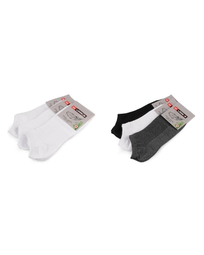 Pánske bavlnené ponožky členkové s prídavkom bambusu - 3 pár | Mimib