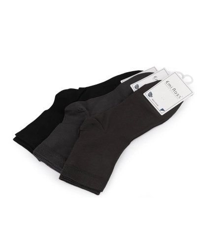 Pánske bavlnené ponožky Emi Ross hladké - 3 pár | Mimib