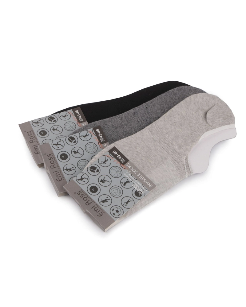 Bavlnené ponožky do tenisiek Emi Ross unisex - 3 pár | Mimib