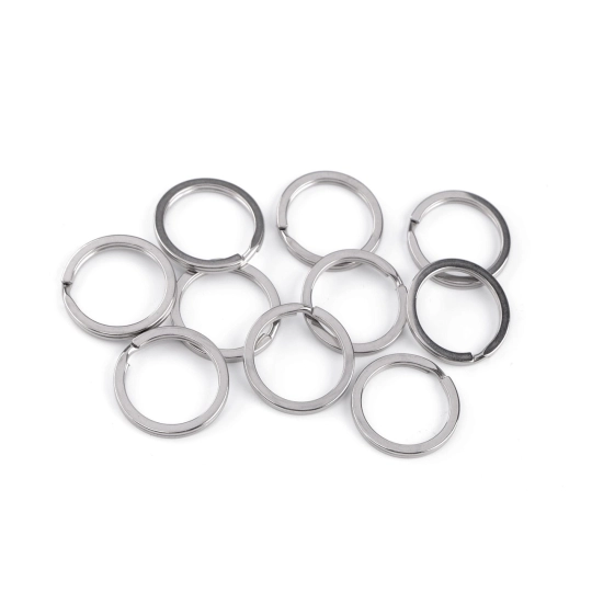 Krúžok na kľúče z chirurgickej ocele Ø25, 28, 32 mm plochý - 10 ks | Mimib