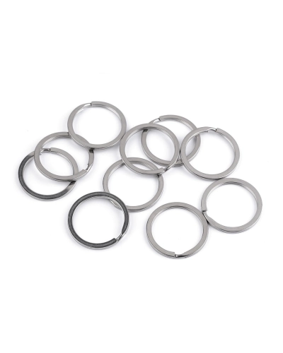 Krúžok na kľúče z chirurgickej ocele Ø25, 28, 32 mm plochý - 10 ks | Mimib