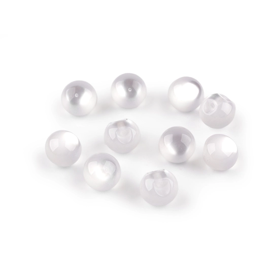 Perla na našitie / gombík mačacie oko Ø11 mm - 10 ks | Mimib