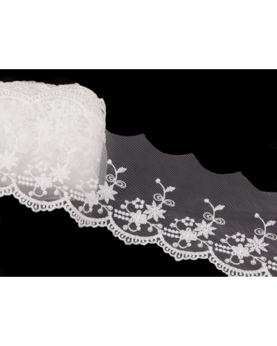 Vyšívaná čipka na monofile šírka 70 mm - 13.5 m | Mimib