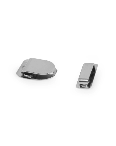 Nohavicový háčik / zapínanie, štvordielny z nerezovej ocele - 5 ks | Mimib