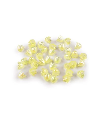 Plastové korálky zvonček / sukienka s AB efektom 9x11 mm - 10 g | Mimib