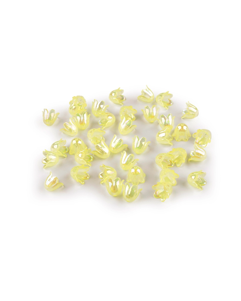 Plastové korálky zvonček / sukienka s AB efektom 9x11 mm - 10 g | Mimib