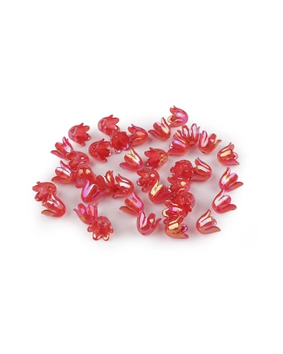 Plastové korálky zvonček / sukienka s AB efektom 9x11 mm - 10 g | Mimib