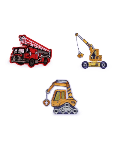 Nažehlovačka traktor, žeriav, auto, bager, hasiči - 10 ks | Mimib