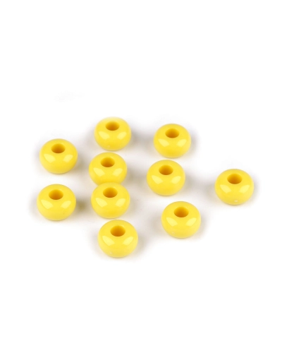 Plastové korálky s veľkým prievlakom Ø15 mm dekoračné - 10 ks | Mimib