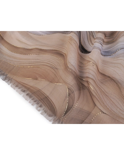 Letná šatka / šál so zlatou potlačou 70x175 cm - 1 ks | Mimib