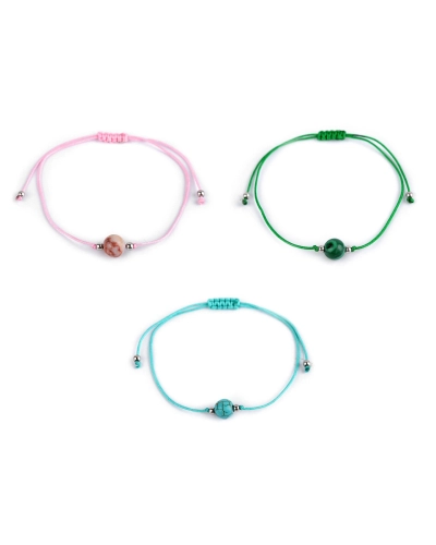 Náramok shamballa s imitáciou minerálu - 1 ks | Mimib