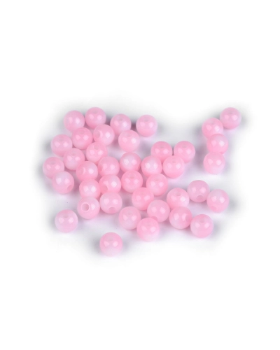 Plastové korálky Ø8 mm so srdiečkom - 10 g | Mimib