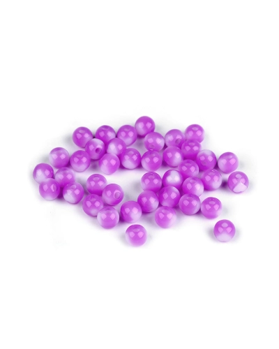 Plastové korálky Ø8 mm so srdiečkom - 10 g | Mimib