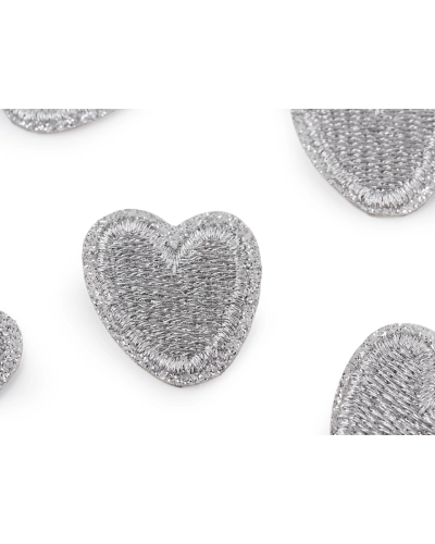 Nažehľovačka srdce s lurexom - 10 ks | Mimib