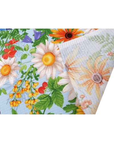 Bavlnené vaflové piké kvety / lienky - 1 m | Mimib