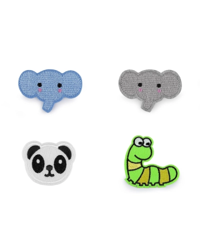 Nažehlovačka panda, slon, húsenica - 10 ks | Mimib