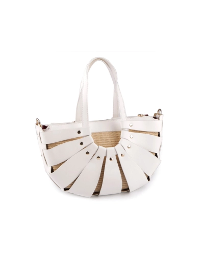 Letná kabelka so slamovou štruktúrou 35x20 cm - 1 ks | Mimib