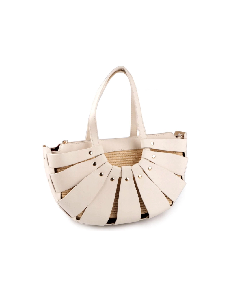 Letná kabelka so slamovou štruktúrou 35x20 cm - 1 ks | Mimib