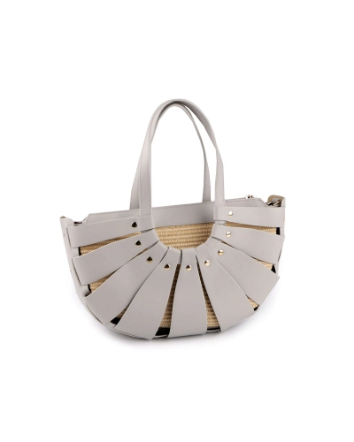 Letná kabelka so slamovou štruktúrou 35x20 cm - 1 ks | Mimib