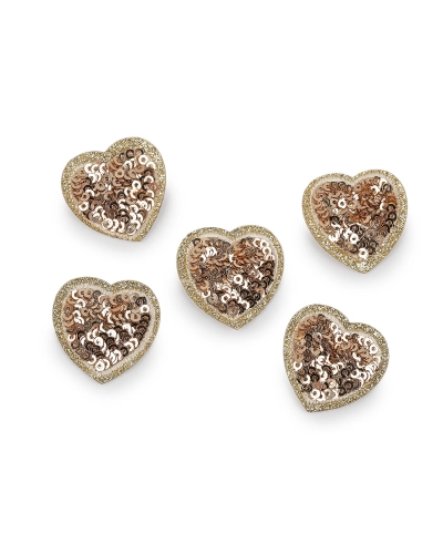 Nažehlovačka srdca s flitrami - 10 ks | Mimib