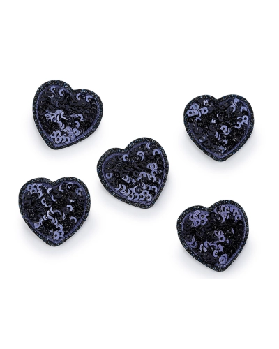 Nažehlovačka srdca s flitrami - 10 ks | Mimib