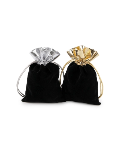 Darčekové vrecúško 10x13 cm zamatové, metalické - 10 ks | Mimib