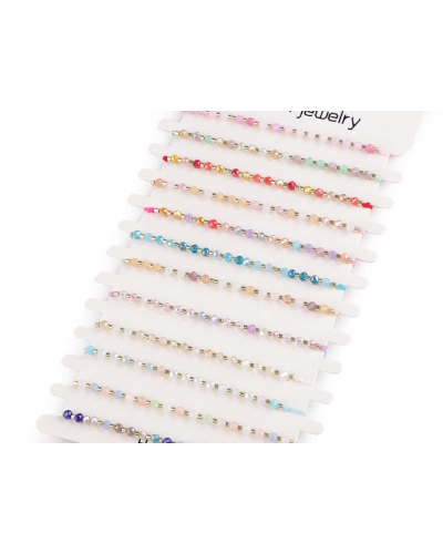 Náramok shamballa brúsené korálky s AB efektom - 1 ks | Mimib