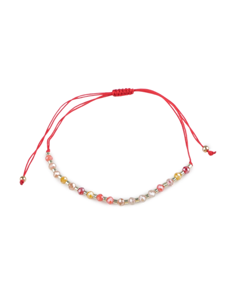 Náramok shamballa brúsené korálky s AB efektom - 1 ks | Mimib