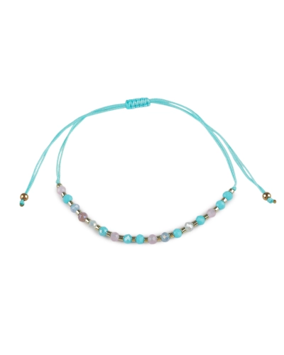 Náramok shamballa brúsené korálky s AB efektom - 1 ks | Mimib