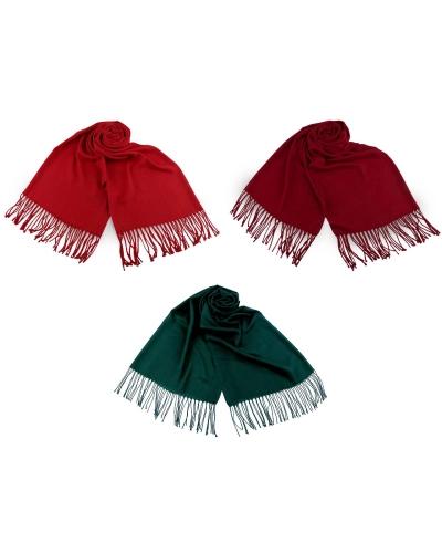 Šatka / šál jednofarebný so strapcami 65x175 cm - 1 ks | Mimib