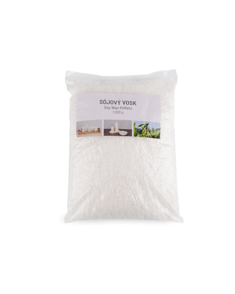 Vosk sójový - peletky na výrobu sviečok 1000 g - 1 sáčok | Mimib