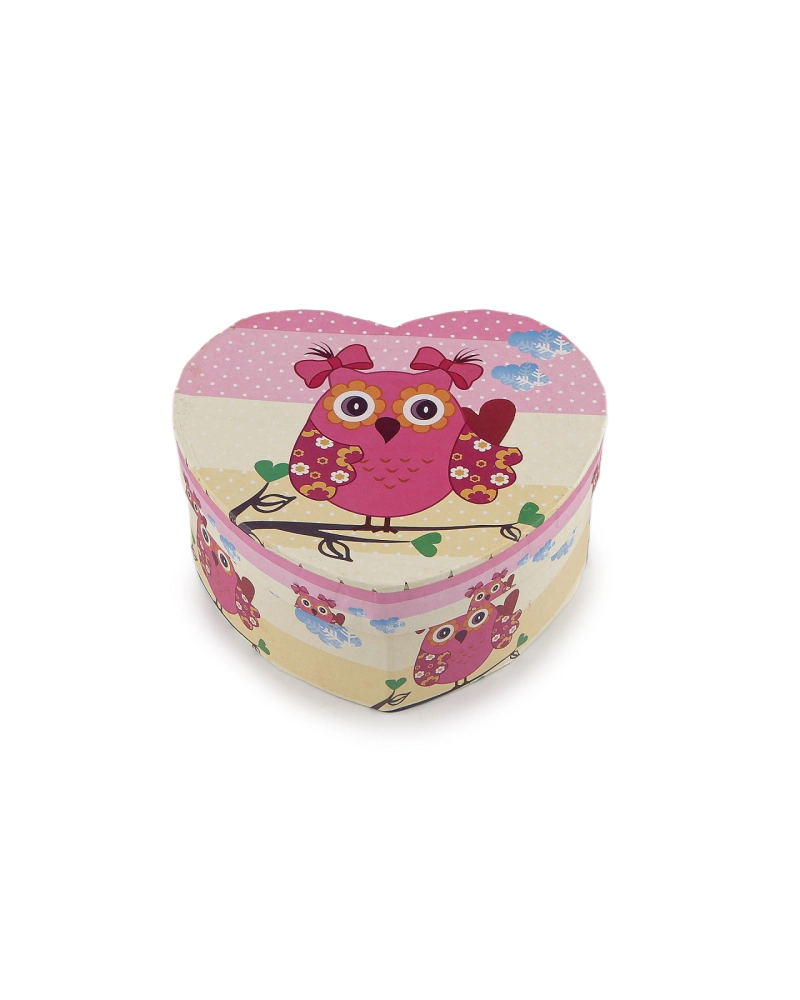 Darčeková krabička srdce sova 11,5x10 cm - 1 ks | Mimib