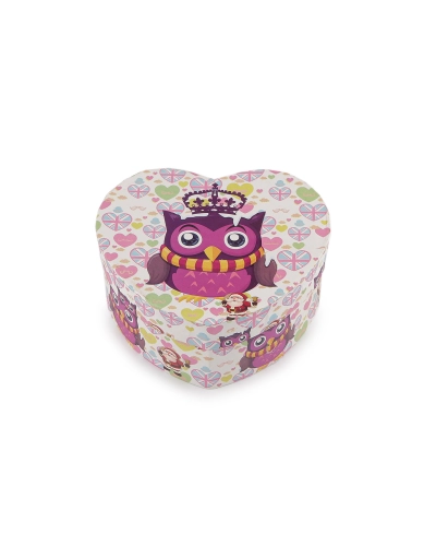 Darčeková krabička srdce sova 11,5x10 cm - 1 ks | Mimib