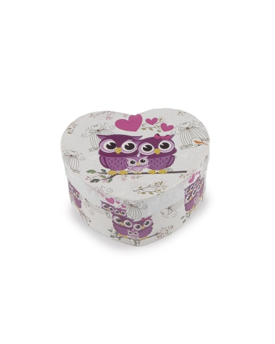 Darčeková krabička srdce sova 11,5x10 cm - 1 ks | Mimib